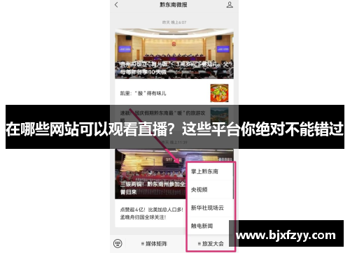 在哪些网站可以观看直播？这些平台你绝对不能错过